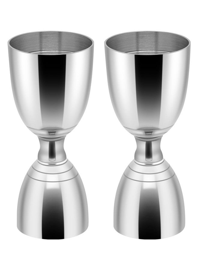 eispap 2 Pcs Cocktail Measuring Jigger, Double Sided Stainless Steel Bell Cocktail Jigger 0.25/0.5/0.75/1/1.5/2oz Drink Shot Measure Jigger for Bartending, Shot Measuring Cup Bartender Jigger for Bar Home - Image 1